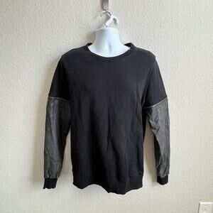 Army Of Me Black Zip Sleeve Sweatshirt Men's M Minimalist Goth Techwear Emo